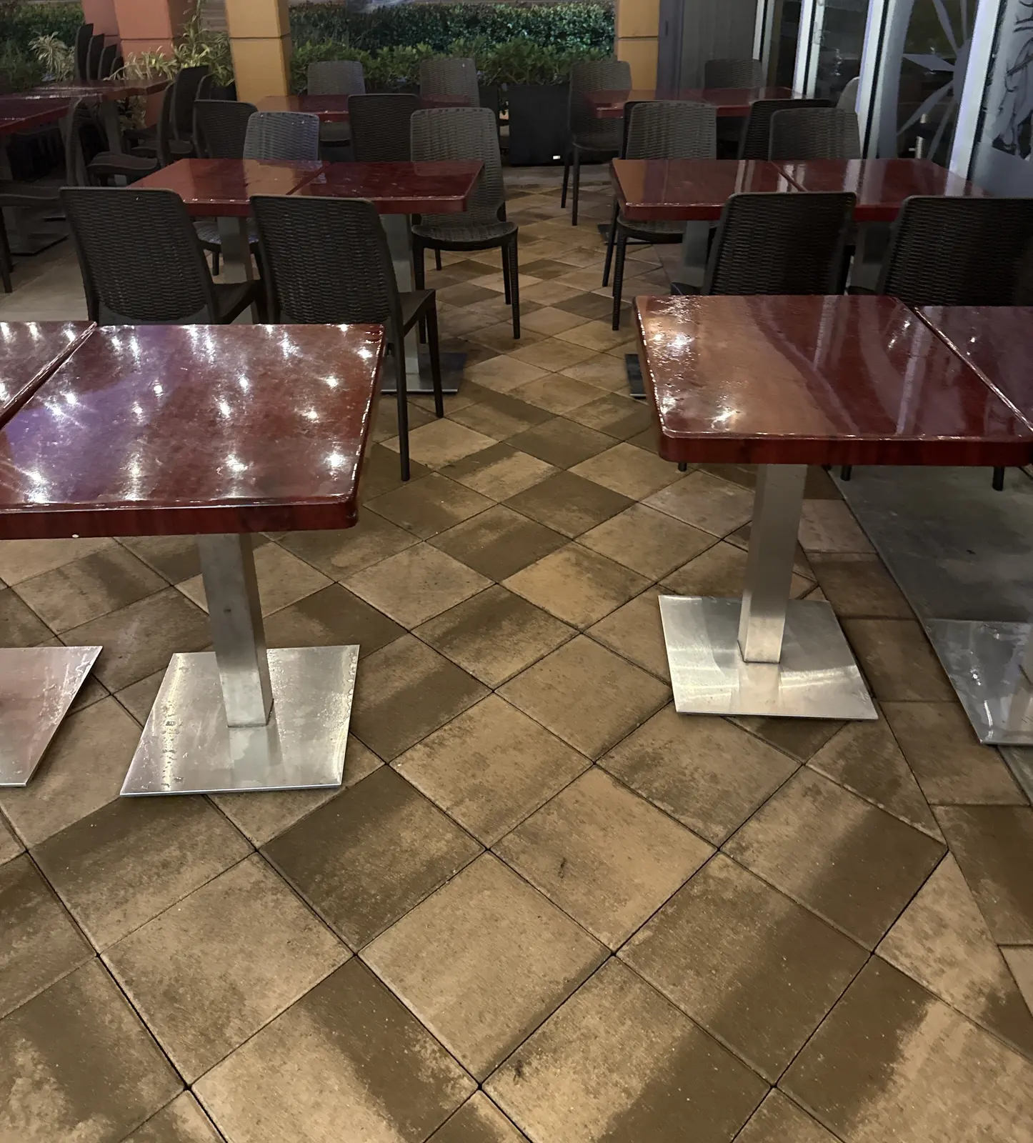 Surface cleaning after, Dining terrace, Aventura